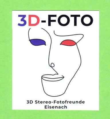 Logo mit stilisiertem Gesicht, umrahmt von den Worten "3D-FOTO" und "Eisenach".